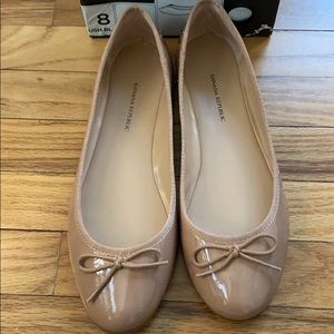 Banana Republic Nude Patent Leather Ballet Flat 8